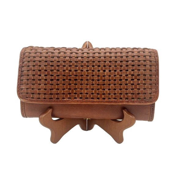 Patricia Nash Handbags - Patricia Nash Terresa Wallet Brown Rust Woven Leather Classic Preppy